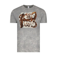 Cloud Rock hand drawn cowhide cow fur Vintage Tee - BarkalooDesign
