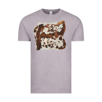 Vintage Zinc hand drawn cowhide cow fur Vintage Tee - BarkalooDesign