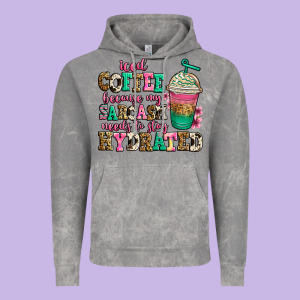 Iced Coffee Because My Sarcasm Needs To Stay Hydra Vintage Hoodie Designed By Jasminsmagicworld