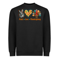 Black peace love thanksgiving Heavyweight Sweatshirt - BarkalooDesign