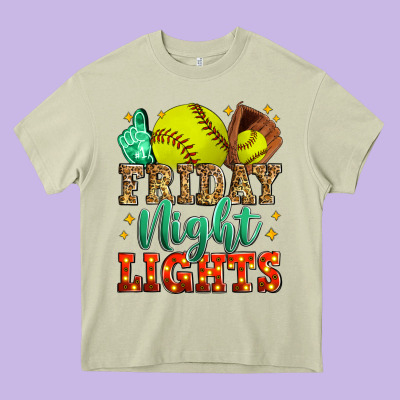 Friday Night Lights Softball Heavy Core Tee Designed By Zillion Design Studio
