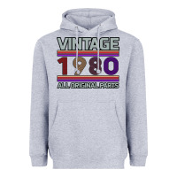 Heather Grey Vintage 1980 Birthday Heavyweight Hoodie - Bettercallsaul