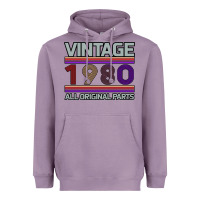 Lavender Vintage 1980 Birthday Heavyweight Hoodie - Bettercallsaul