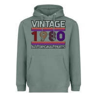 Sage Vintage 1980 Birthday Heavyweight Hoodie - Bettercallsaul
