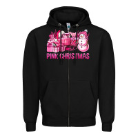 Black Pink Christmas Truck Zipper Hoodie - BundleAndBundleShop