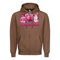 Chestnut Pink Christmas Truck Zipper Hoodie - BundleAndBundleShop