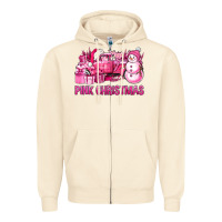 Sandshell Pink Christmas Truck Zipper Hoodie - BundleAndBundleShop