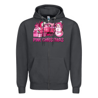 Smoke Pink Christmas Truck Zipper Hoodie - BundleAndBundleShop