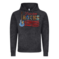 Vintage Black freedom rocks with guitar Vintage Hoodie - Artiststas