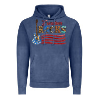 Vintage Denim freedom rocks with guitar Vintage Hoodie - Artiststas