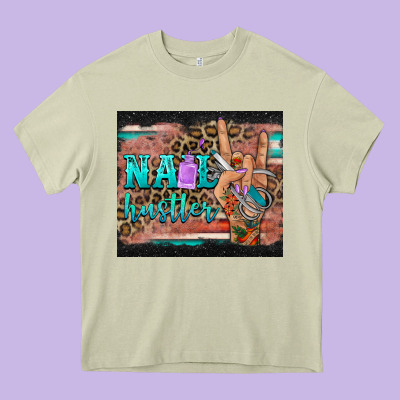 Nail Hustler Tumbler Heavy Core Tee Designed By Barkaloodesign