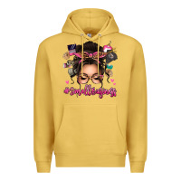Antique Gold Small business messy bun Premium Hoodie - texasbilliewilder