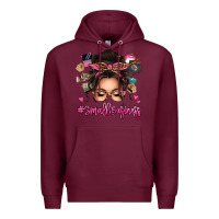Burgundy Small business messy bun Premium Hoodie - texasbilliewilder