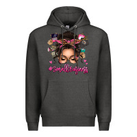 Charcoal Heather Small business messy bun Premium Hoodie - texasbilliewilder
