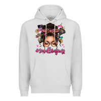 Dove Grey Small business messy bun Premium Hoodie - texasbilliewilder