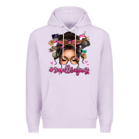 Lilac Small business messy bun Premium Hoodie - texasbilliewilder