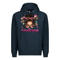 Navy Small business messy bun Premium Hoodie - texasbilliewilder