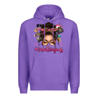 Purple Small business messy bun Premium Hoodie - texasbilliewilder