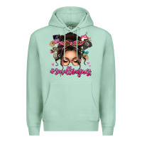 Seafoam Small business messy bun Premium Hoodie - texasbilliewilder
