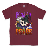Burgundy Read in peace Halloween Classic Tee - NancyCooperArtShop