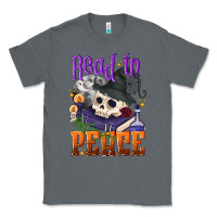 Charcoal Heather Read in peace Halloween Classic Tee - NancyCooperArtShop