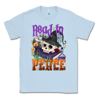 Dusty Blue Read in peace Halloween Classic Tee - NancyCooperArtShop