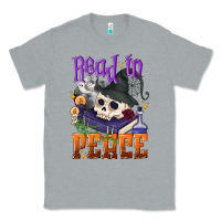 Heather Grey Read in peace Halloween Classic Tee - NancyCooperArtShop