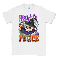 White Read in peace Halloween Classic Tee - NancyCooperArtShop