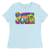 Baby Blue the future is queer Ladies Tee - Zillion Design Studio