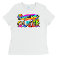 White the future is queer Ladies Tee - Zillion Design Studio