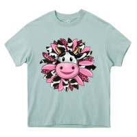 Arona pink leopard sunflower cow Heavy Core Tee - RanaPortraitStore