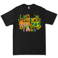 Black hello fall Premium Tee - CowhideDigitalArt