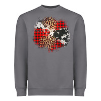 Storm leopard cowhide Christmas plaid patches Heavyweight Sweatshirt - Jasminsmagicworld