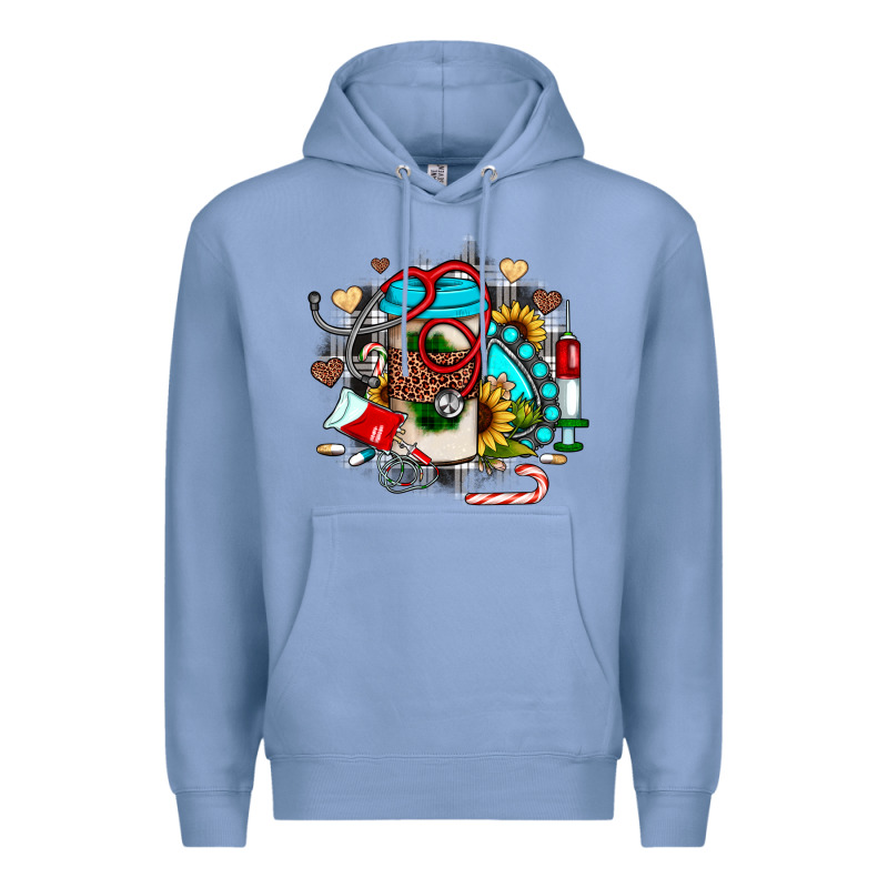 Christmas Sunflower Gemstone Nurse Premium Hoodie by JahusDesignShop | Teevron