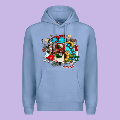 Christmas Sunflower Gemstone Nurse Premium Hoodie Designed By Jahusdesignshop