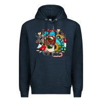Navy Christmas sunflower gemstone nurse Premium Hoodie - JahusDesignShop