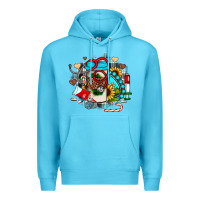 Ocean Blue Christmas sunflower gemstone nurse Premium Hoodie - JahusDesignShop