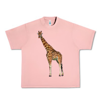 Salmon giraffe Urban Heavy Tee - LillyAllenDesigns