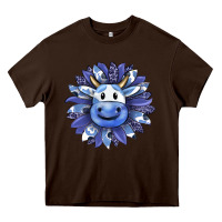 Chocolate Brown blueberry milkshake cow sunflower Heavy Core Tee - RanaPortraitStore