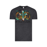 Vintage Black with god all things are possible gemstone cross Vintage Tee - Jasminsmagicworld