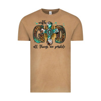 Vintage Camel with god all things are possible gemstone cross Vintage Tee - Jasminsmagicworld