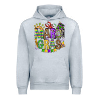 Heather Grey mardi gras olivia Urban Hoodie - OliviaCreatesArt