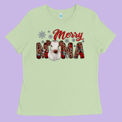 Merry Mama Ladies Tee Designed By Jahusdesignshop