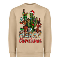 Mushroom merry christmas cactus western Heavyweight Sweatshirt - BarkalooDesign