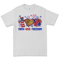 Dove Grey faith love freedom Premium Tee - Neo Western