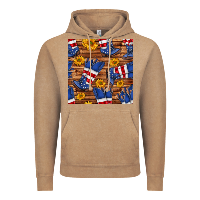 America Western Boots And Sunflower Seamless Pattern Vintage Hoodie by BundleAndBundleShop | Teevron
