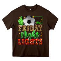 Chocolate Brown friday night lights soccer Heavy Core Tee - Zillion Design Studio