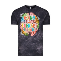 Cloud Black going to therapy is cool Vintage Tee - NancyCooperArtShop
