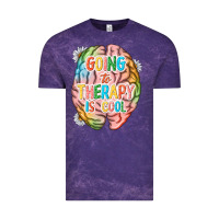 Cloud Purple going to therapy is cool Vintage Tee - NancyCooperArtShop