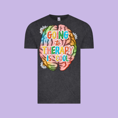 Going To Therapy Is Cool Vintage Tee Designed By Nancycooperartshop